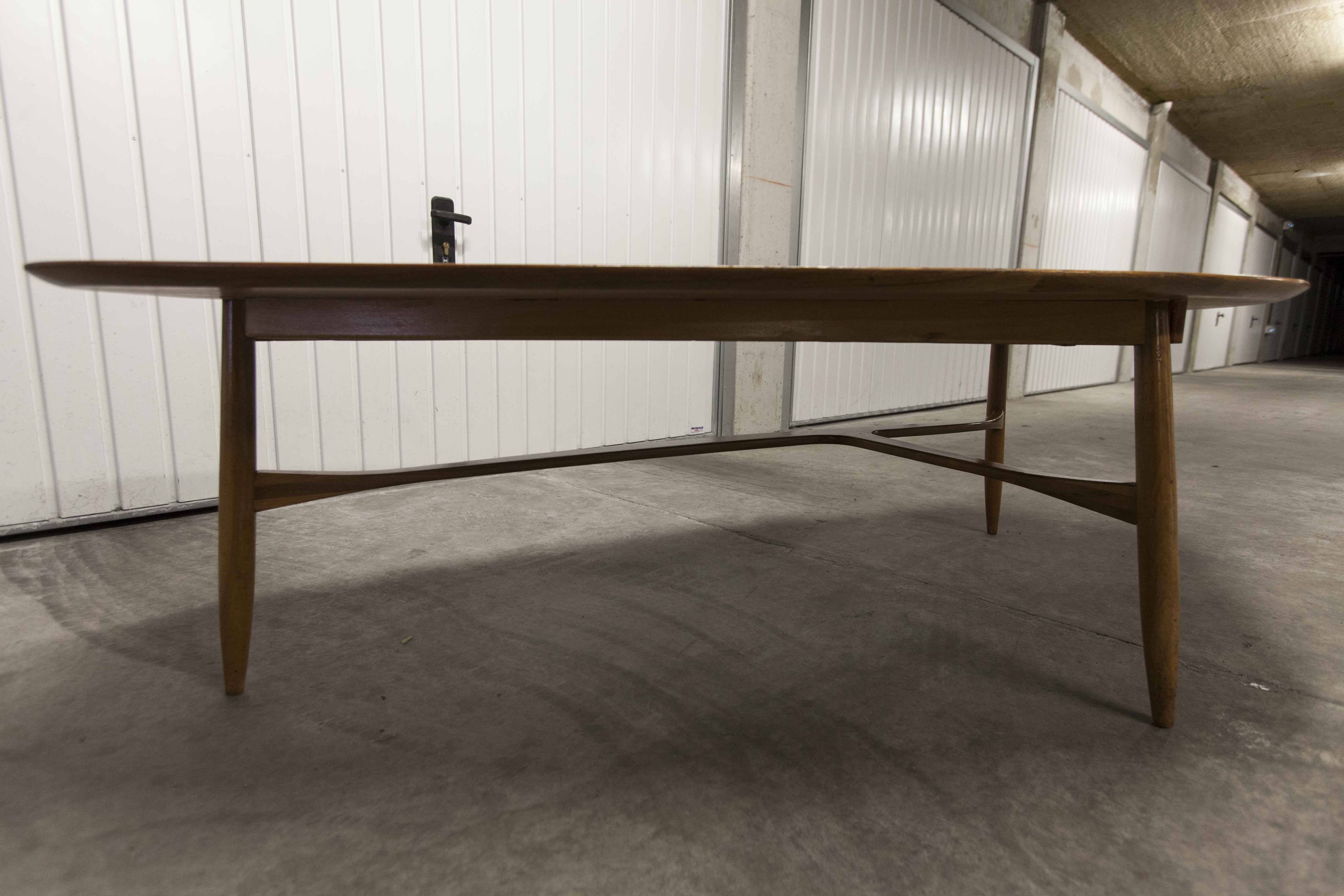 Coffee table XXL Scandinavian teak 178cm 1965