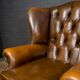 Ensemble de fauteuils Chesterfield avec repose-pieds
