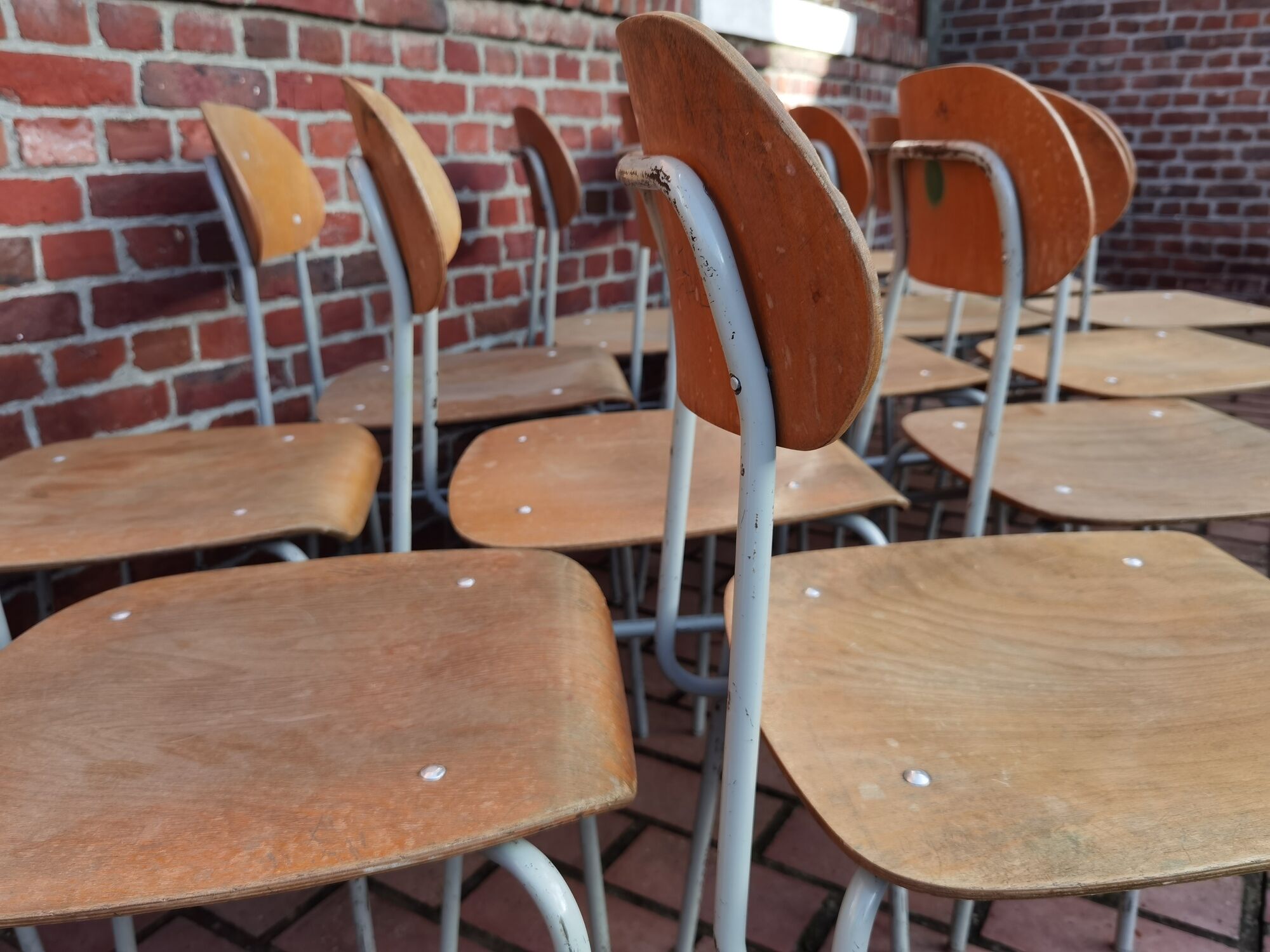 Lot de 4 chaises ecole tchécoslovaque 1950 1960