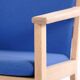 Hans J. Wegner – Lounge chair GE 284 – Getama – Oak & blue wool