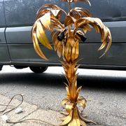 Hans Kögl Lampadaire ou lampe de table Palmier Métal Doré