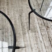 Tables basses gigogne métal et verre années 50