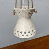 White ceramic pendant lamp in mid-century modern Danish style, 1960s.