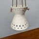 White ceramic pendant lamp in mid-century modern Danish style, 1960s.