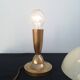Golden mushroom lamp in metal and plastic vintage 1970