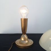 Lampe champignon dorée en métal et plastique vintage 1970