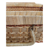 Valise en rotin, osier et rafia