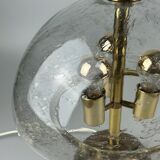 60s 70s table lamp by Doria Leuchten Germany glass brass Space Age