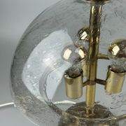 Lampe de table des années 60 des années 70 par Doria Leuchten Allemagne laiton de verre Space Age