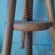 Adjustable wooden stool