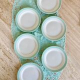 6 assiettes à dessert vert menthe