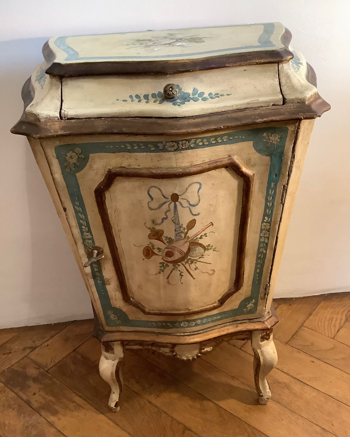 Vintage Venetian baroque style bedside table