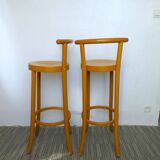Pair of Baumann bar stools, 80s