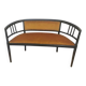 Vintage Art Nouveau Bentwood Bench: Cushioned 1950s Seating