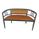 Vintage Art Nouveau Bentwood Bench: Cushioned 1950s Seating