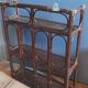 Etagère murale en bambou & rotin couleur marron, vintage 1960