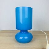 Ikea Lykta lamp in vintage blue glass