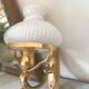 Vintage brass and opaline sconce
