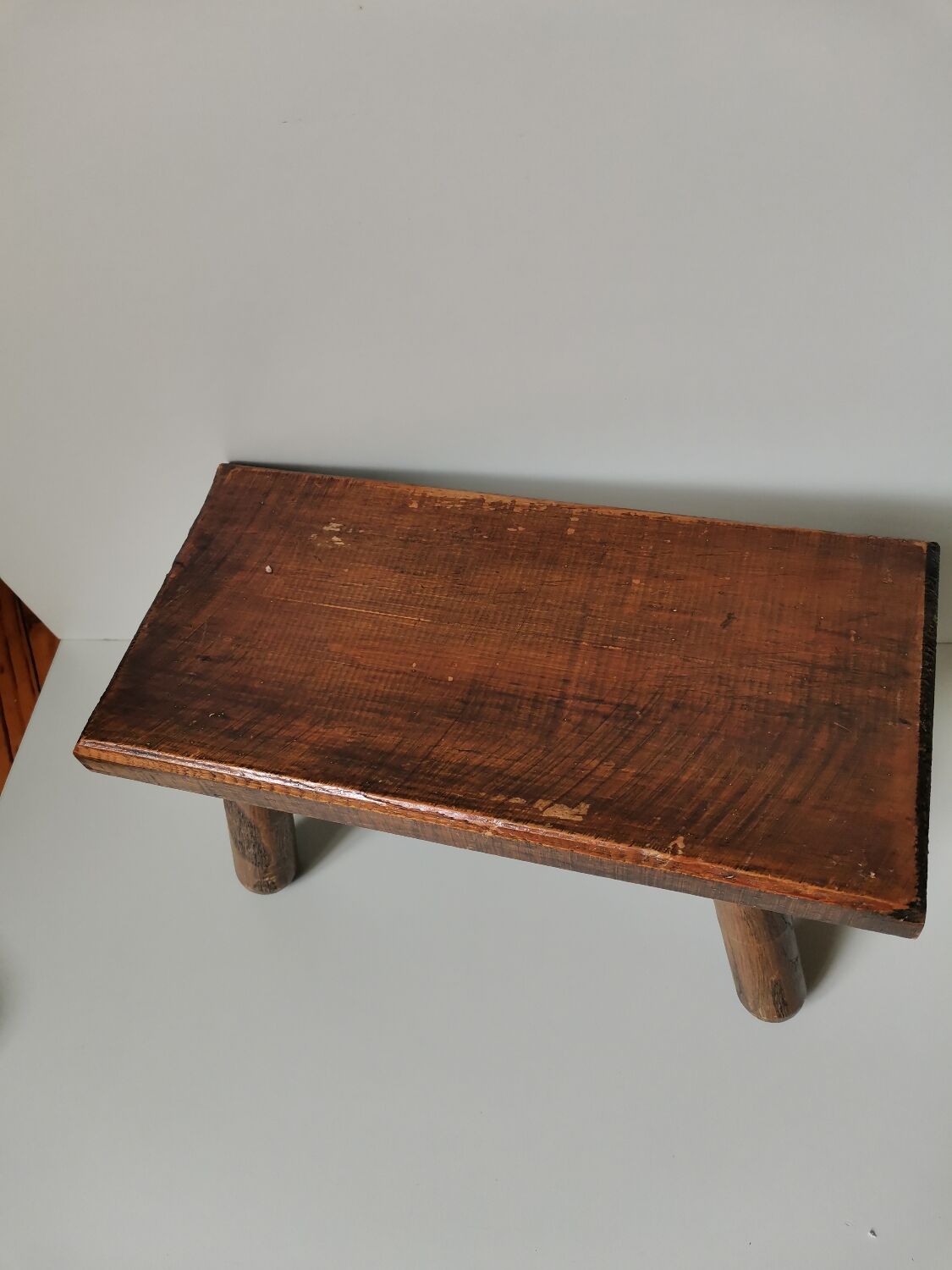 Vintage rustic wooden stool