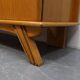 Vintage dressing table with a triptych mirror in oak.