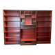 1980s classic bookcase of high italian craftsmanship from the 80s with tv shelf or bar