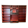1980s classic bookcase of high italian craftsmanship from the 80s with tv shelf or bar