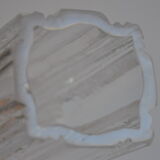 Modernist cubic vase daum signed