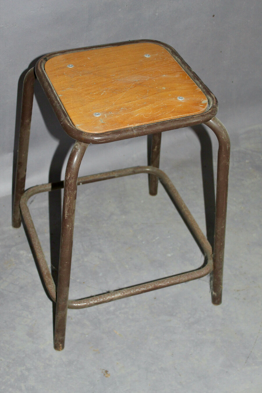Series of 7 vintage workshop stools