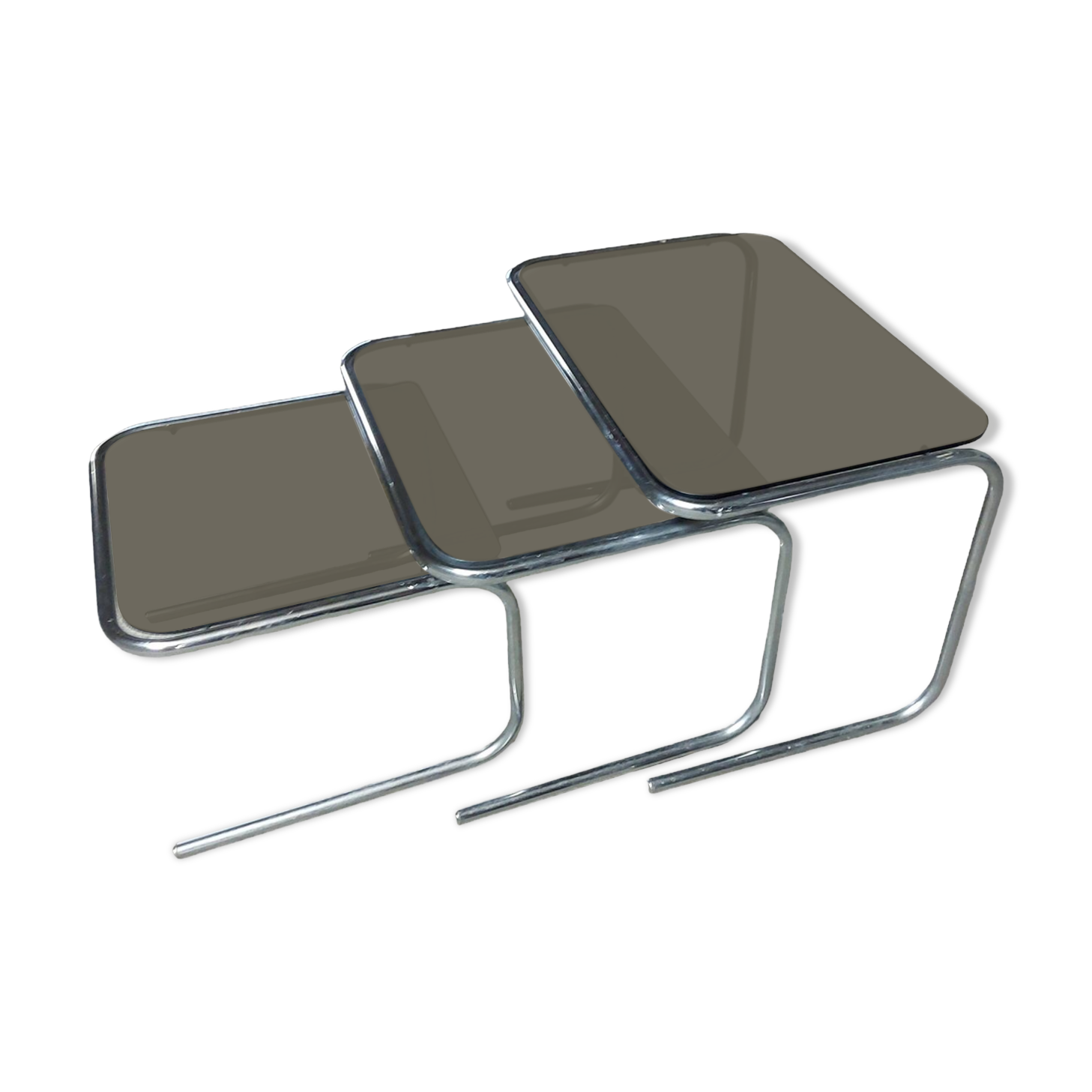 3 vintage nesting tables 70'S