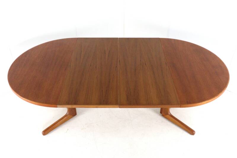 S. Burchardt Nielsen round (2x) extendable dining table danish design teak