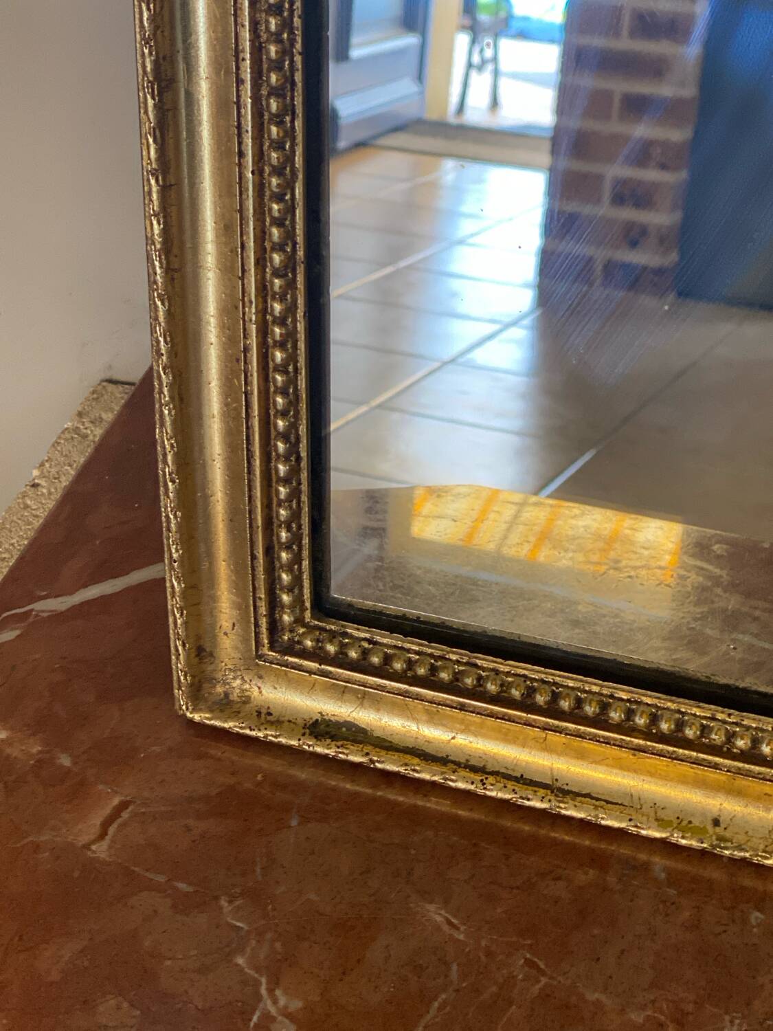 Large Louis XVI style cheval mirror