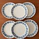 Set of 6 dessert plates Lunéville Blue Flowers – Vintage crockery