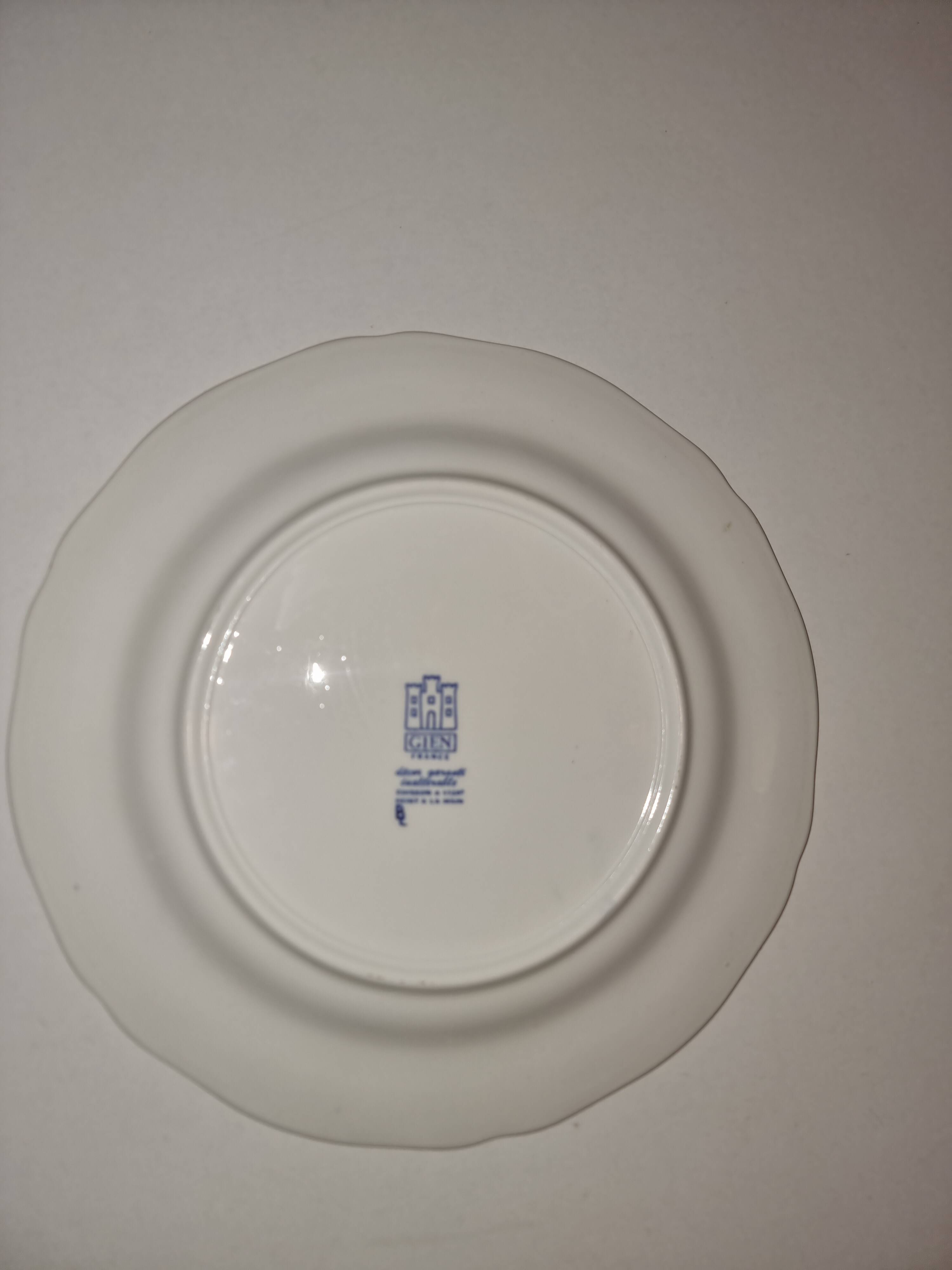 Gien rooster and peony plate