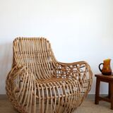 Designer rattan armchair