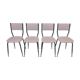 Set of 4 Italian Metal Dining Chairs, 1960's