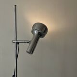 chrome metal reading lamp with 1 spotlight, 1970s design