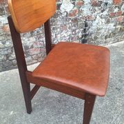 Vintage Scandinavian chair in teak, antique seating furniture.