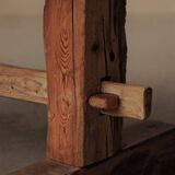 Solid pine dining table – Handcrafted, around 1970