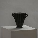 Just Andersen Art Deco Vase in Patinated Disco Metal, Denmark, 1930s, Model D20