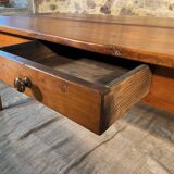 Grande Table de campagne en noyer 2m40 d'epoque 19eme