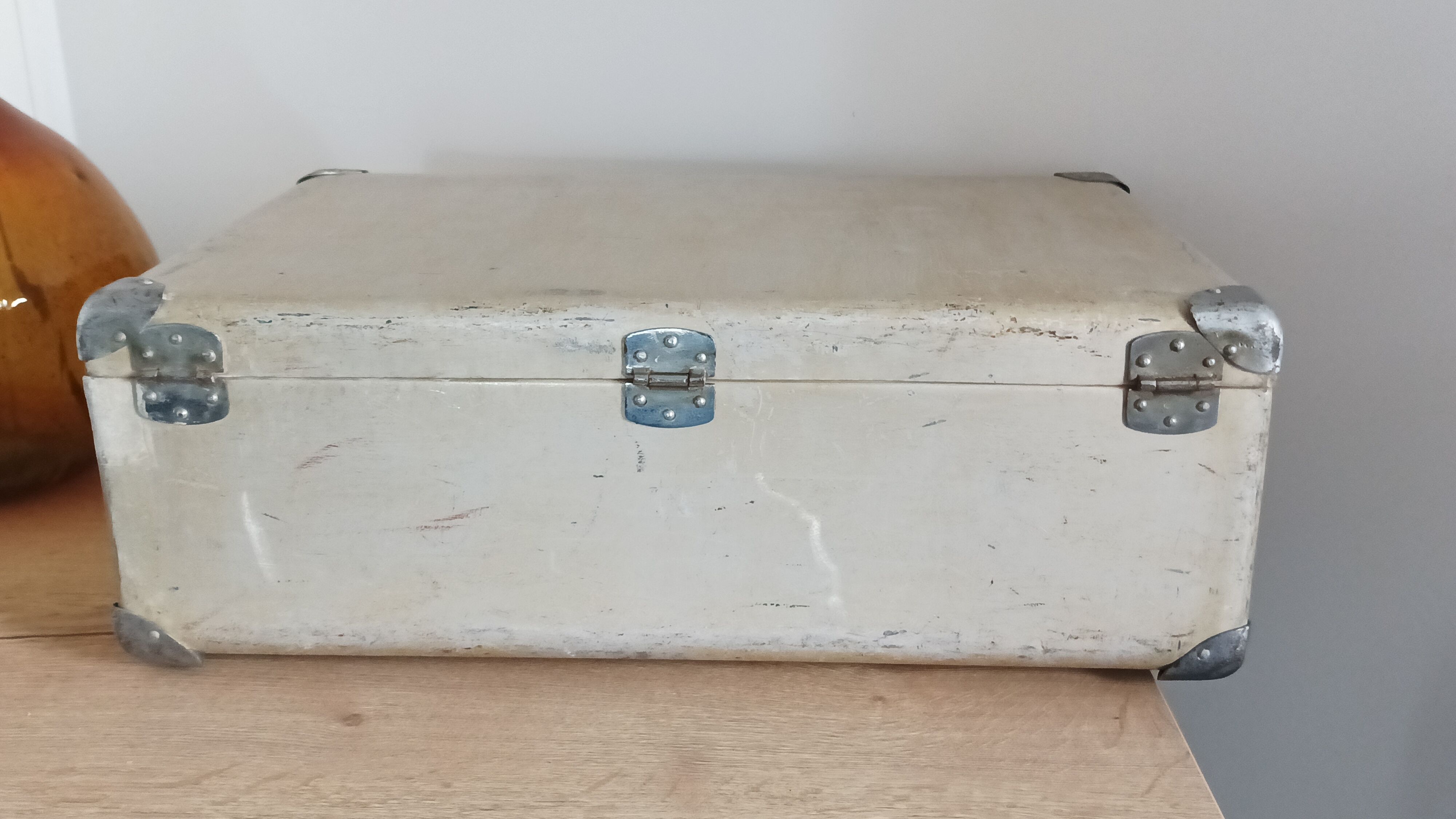 Vintage metal suitcase