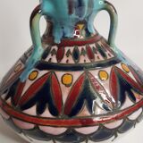 Vase en faïence coloré ancien 1930