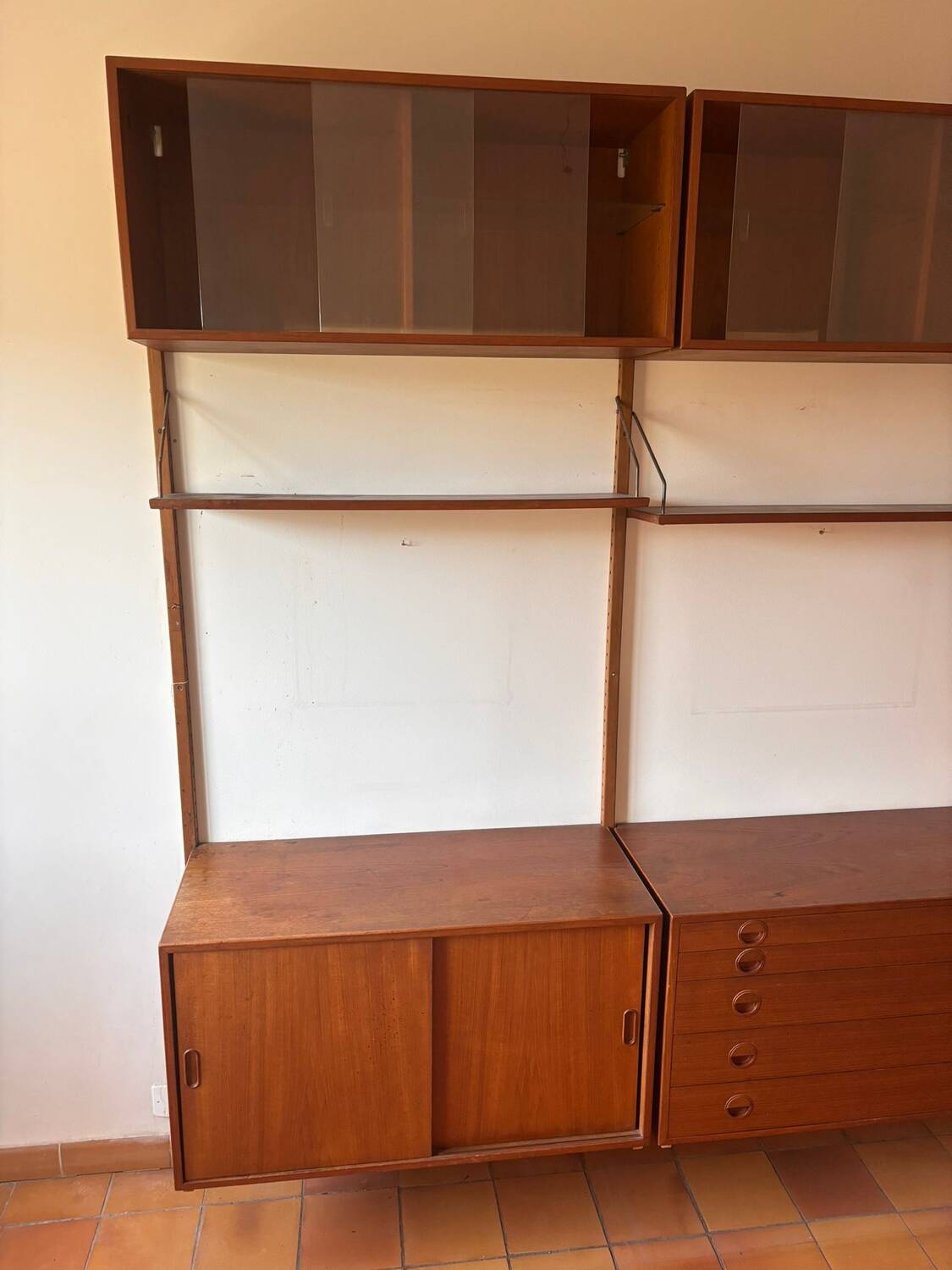 Étagère scandinave en teck modulable