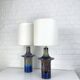 Pair of Einar Johansen ceramic table lamps, Soholm, Denmark, 1960s, Space Age