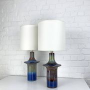 Pair of Einar Johansen ceramic table lamps, Soholm, Denmark, 1960s, Space Age