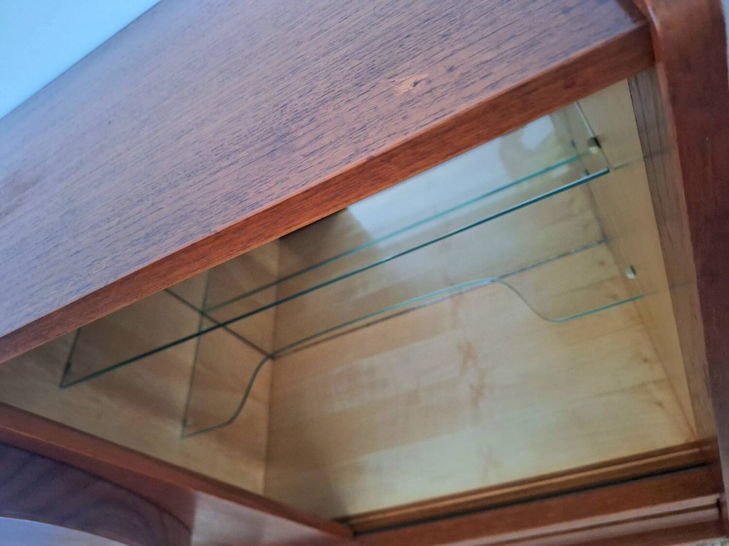 Vintage Scandinavian teak sideboard, buffet furniture.