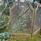 Antique brass fireplace screen