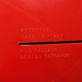 Artemide Pallade Lamp in Bold Red by Studio Tetrarch, 1960s