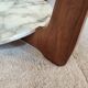 Table basse bois marbre et verre par Hugues Poignant