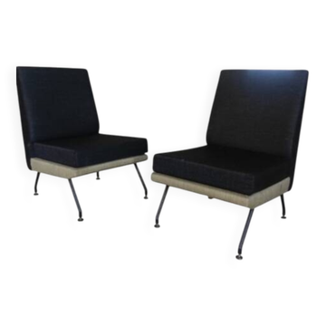 Paire de fauteuils vintage années 50 – esprit moderniste